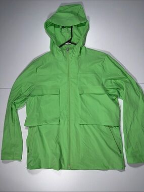 lululemon athletica Neon Green Hooded Raincoat